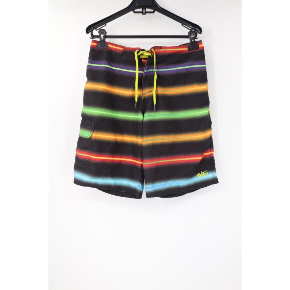nike 6.0 board shorts Boys 20 striped multicolor polyester‎ lace up 10.5"